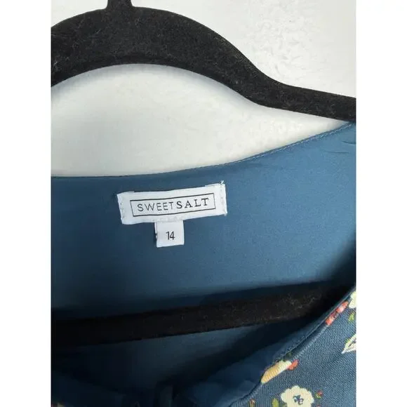 Sweet Salt Cottagecore Prairie Floral Midi Dress Boho Romantic Pockets Women 14 - Picture 6 of 16